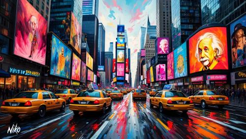 city, new york, city river, genious